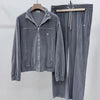 Celine Velvet Training Zip-Up Set Grey 153062234 [P]