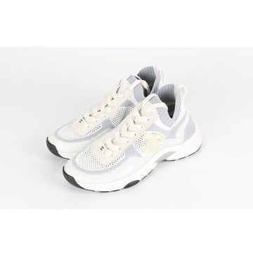 CHANEL CC Logo Strick Sneakers 36.5 153064548