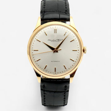 IWC クラシックビンテージカラトラバ35mmメンズゴールドレザーウォッチCal.8531959年製 153077953