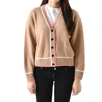 MSGM Kontrastbesatz Wollkaschmir Cardigan Beige 3441MDM118 237282 23 147660574