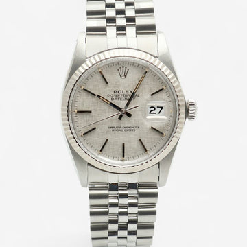 ROLEX Datejust 36 Vintage Original Leinen Zifferblatt Herren Edelstahl Uhr 1984 153081115