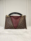 LOUIS VUITTON V Dot Burgunder Tragetasche (M43949) Zustand B+ 153081154 [P]