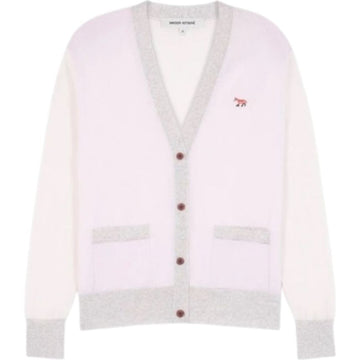 MAISON KITSUNE ベイビー フォックス パッチ カーディガン ピンク 140187418