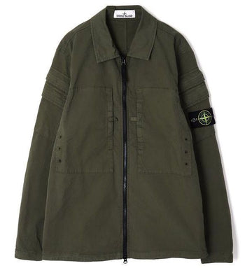 Stone Island Stretch Cotton Gabardine Overshirt Regula 791510610 V0058 152201454