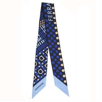Salvatore Ferragamo Gancini Logo Silk Skinny Scarf 32 0911 775428 153097406