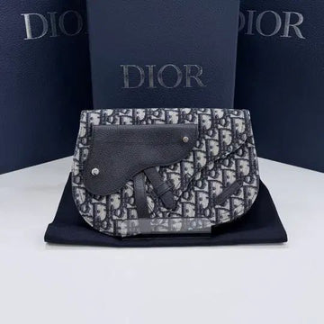 Dior Oblique Jacquard Messenger Saddle Bag Pouch Crossbody 153097867