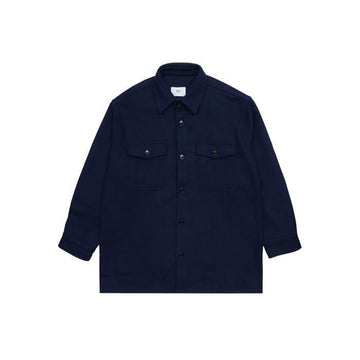 AMI Men's Maxi Overshirt Night Blue stamp: UJK226-WV0016-430 64385971