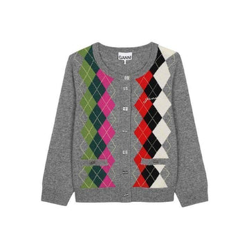 GANNI Cashmere-Woll-Mix Cardigan Paloma Mélange K2512-921 137983527