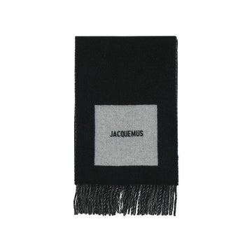 JACQUEMUS レシャルフ ロンド カレ ウール スカーフ マルチ ブラック 24HACU00579AOT4044-090 144722440