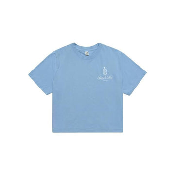 SPORTY & RICH Women's Vendome Crop T-Shirt Blue TS832SK 55904941