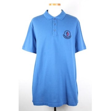 MONCLER ビッグ刺繍ロゴPKカラー半袖Tシャツ L 153100246