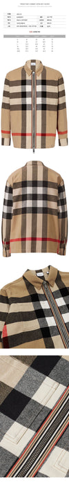 Burberry 24SS HAGUE Checked Zip-Up Jacket Archive Beige 8050135 72618692 [P]