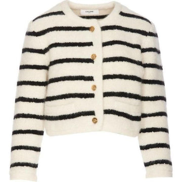 CELINE Gestreifter Crop-Cardigan 152300498