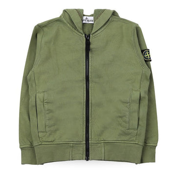 Stone Island Stone Kids Badge Patch Hoodie Zipper Jacket (Olive) L1S16 6100004 S0040 V0058 10,12A 151208645 [P]