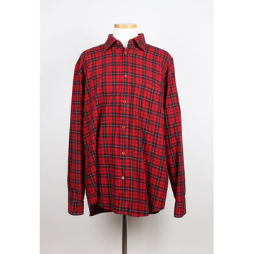 BALENCIAGA レッドタータンチェックシャツ 38 153145247