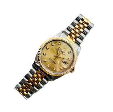 ROLEX 36 mm Datejust 18k Gelbgold Kombi Tenpunkt Diamant 16233 153148495
