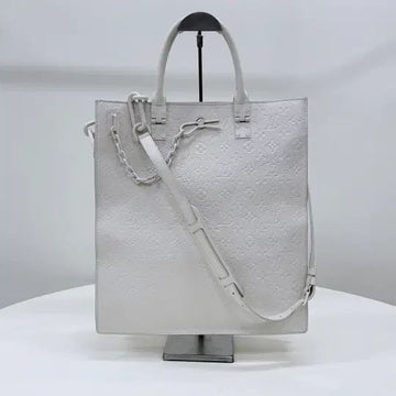 Louis Vuitton Monogram Leather Tote Bag Shoulder Bag White 153151809