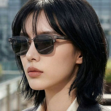 Tom Ford Sunglasses TF1139K 20A Transparent Gray Thin Frame Luxury Square Asian Fit Fashion 138161127