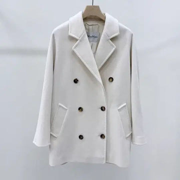 MAXMARA ウールカシミアダブルコートジャケット ホワイト 153154787
