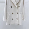 MaxMara Wool Cashmere Double Coat Jacket White 153154787 [P]