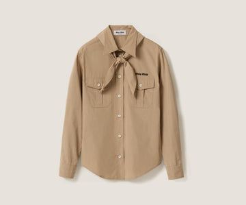 MIU MIU スカーフポプリンシャツ 38 MK1917 新品 153156194
