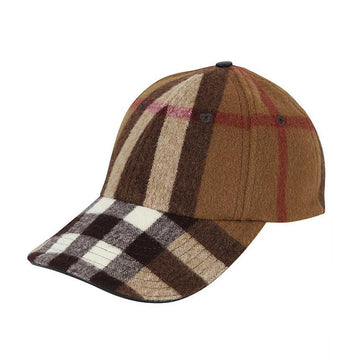 BURBERRY Woll Baseballcap mit Karomuster in Braun 8036924 72618946