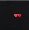 COMME DES GARCONS ダブルレッドハートワッペン半袖Tシャツ 144598627 [P]