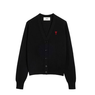 AMI Mini Heart Wool Cardigan 128930111