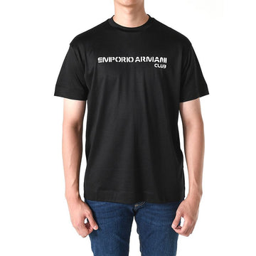 EMPORIO ARMANI エンボスロゴリヨセルコットン半袖Tシャツブラック 3L1TCE 1JUVZ 0999 153185950