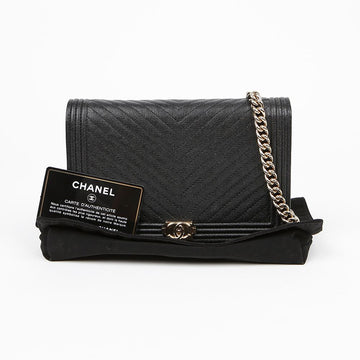 CHANEL AP1117 Caviar Boy WOC Shoulder Crossbody Bag 152918998