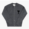 AMI Big Heart Logo Intarsia Cardigan 149941741 [P]