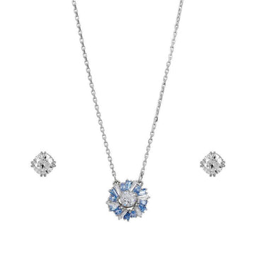 Swarovski Snowflake Flower Necklace Earring Set 135583037