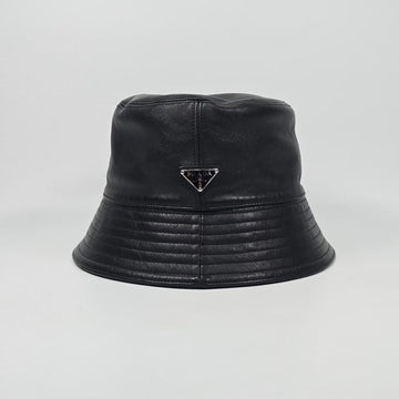 PRADA レザー バケットハット (L) 153196309