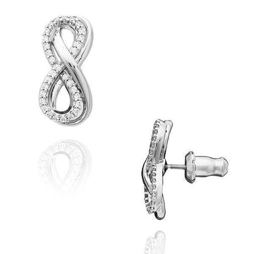 SWAROVSKI Ohrringe Hyperbola Infinity Rhodium Studs Damenohrringe 5687269 77010770