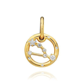 Pandora Taurus Zodiac Gold Pendant with Dangle for Women 79548334