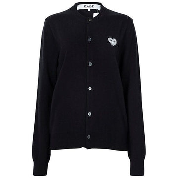Comme Des Garcons Black Heart Logo Wool Cardigan 153078516 [P]
