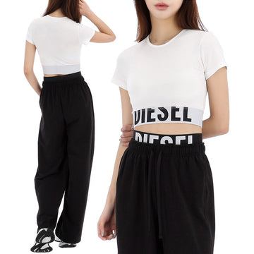 Diesel Sports Crop Short Sleeve T-Shirt A14593 0HMAU 100 153197169