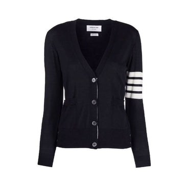 Thom Browne Diagonal V-Neck Wool Cardigan Navy FKC334A Y1014 415 48463310