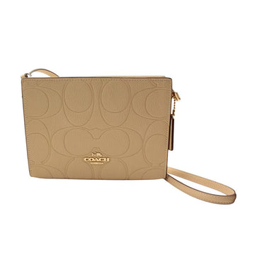 Coach Beige Leather Crossbody and Clutch Bag 153199243