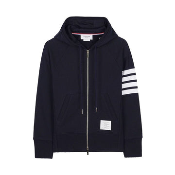 Thom Browne Men's Loopback 4-Bar Hooded Zip-Up 153200111