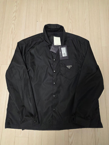 PRADA Dreieck-Logo Nylon-Hemdjacke Schwarz (3XL) 153208699 [P]