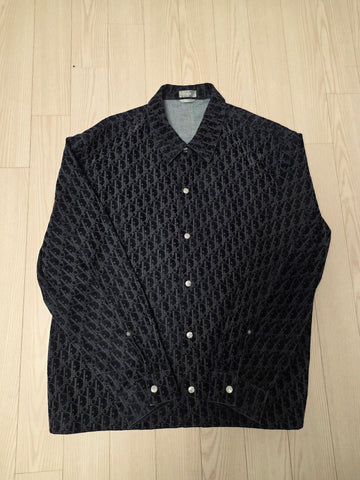 Dior Oblique Velvet Denim Shirt Jacket 58 153208763 [P]