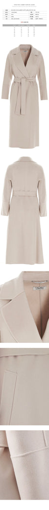 MaxMara Elisa Wool Belted Long Coat Neutral 2419011031 064 153212703 [P]