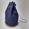 Hermes Canvas Polochon Drawstring Bucket Bag Blue 153244946 [P]