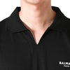Balmain Cotton Polo Short Sleeve T-Shirt Black 153248927 [P]