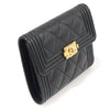 CHANEL ブラックキャビアゴールドトーンボーイ財布A80734 153248954 [P]