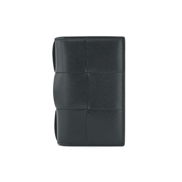 Bottega Veneta Intrecciato Flap Card Holder Leather Black 748053 VBWD2 8803 153251960