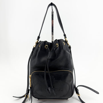 Prada Calfskin Triangle Logo Bucket Bag 1BH038 153252136