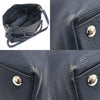 Prada Navy Vitello Daino Silver Hardware Triangle Tote 2WAY 1BG006 153252258 [P]