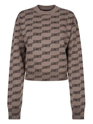 BALENCIAGA Allover-Logo-Crop-Pullover 733863 T3253 9378 133028390